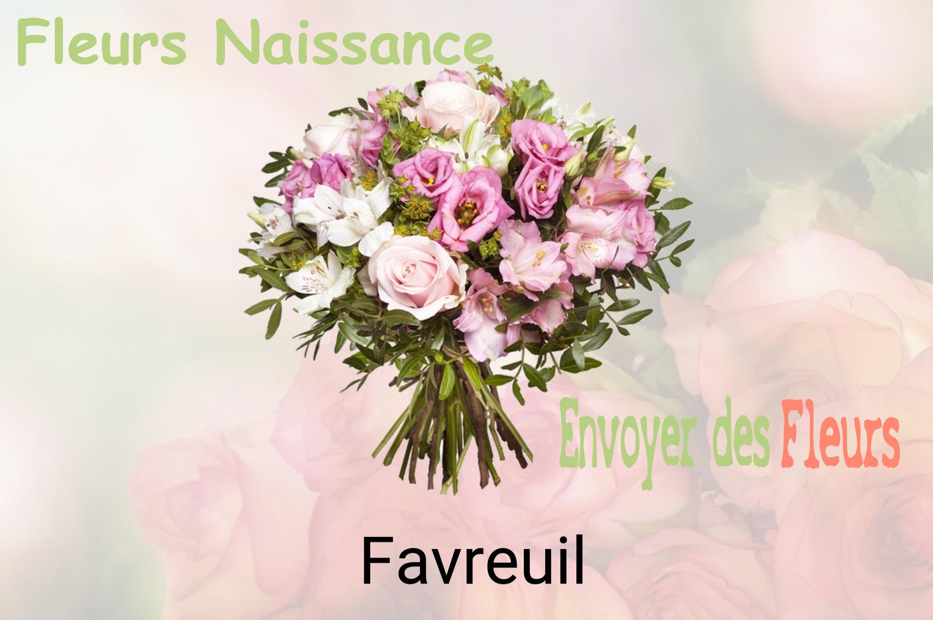 Bouquet de fleurs de naissance livré à Favreuil